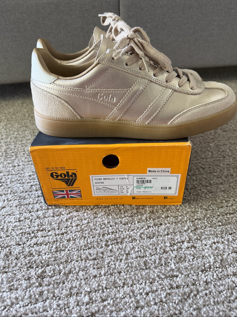 Gola Women’s Sneaker in Metallic Champagne